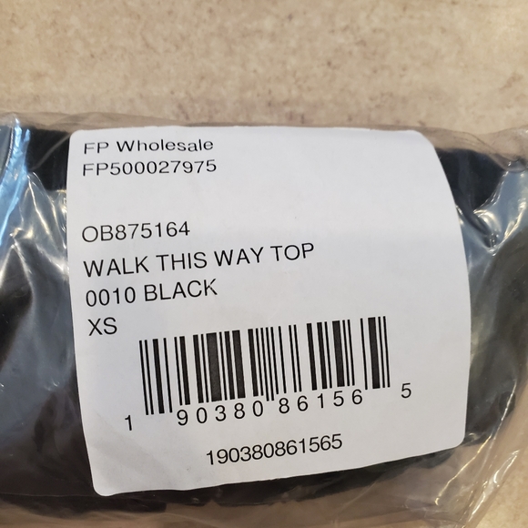 Free People/Walk This Way Black Crop Top - Picture 12 of 12